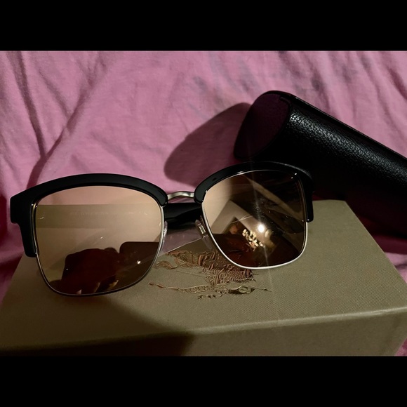 Burberry sunglasses. Gold reflect main image 5